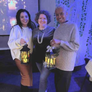 Photo of Danielle Dahl and guests at healing/resilience event