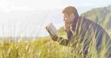 Image of man on a bench reading a book in tall wavy grass by Pexels from Pixabay