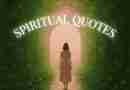 A woman in a pink dress stands at the entrance of a glowing green and pink forest tunnel, surrounded by shimmering lights and reflections in water, symbolizing inner peace and reflection. The scene evokes a sense of wonder and tranquility, aligning with the theme of spiritual quotes.