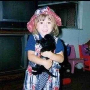 Photo of the author as a little girl