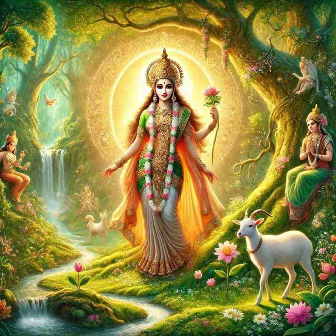 AI-depiction of a Hindu Goddess.