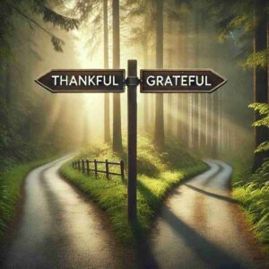 Difference between thankful and grateful