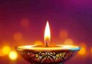 Image by Satheesh Sankaran from Pixabay. Lighted diya glows during Diwali celebrations.