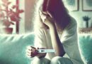 An AI generated image in a muted, artistic style. It captures the emotional weight of infertility and the experience of seeing a negative pregnancy test. This visual style is designed to be sensitive and relatable, fitting well with a compassionate article on infertility quotes.