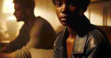 Black woman and white man on a couch looking unhappy.