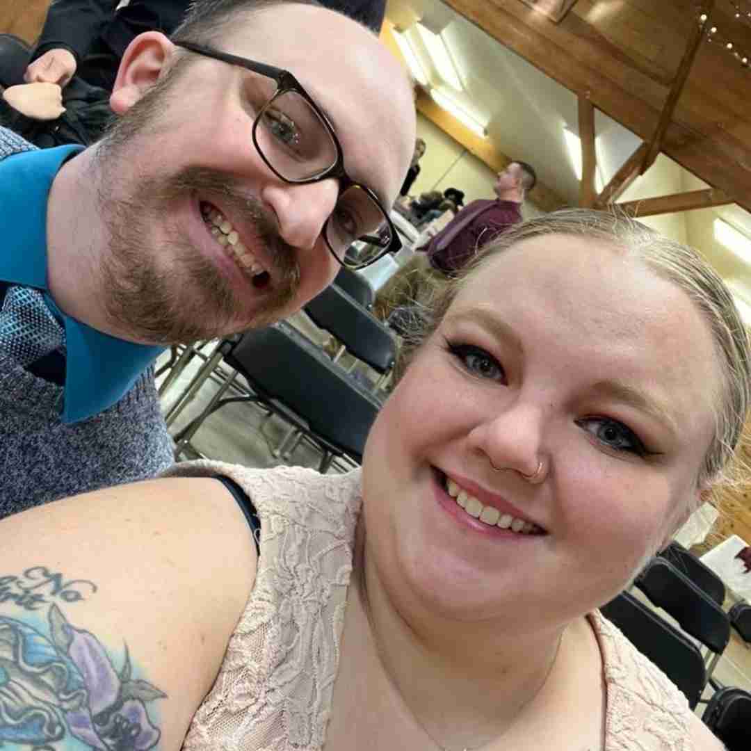 Photo of Keri with husband.