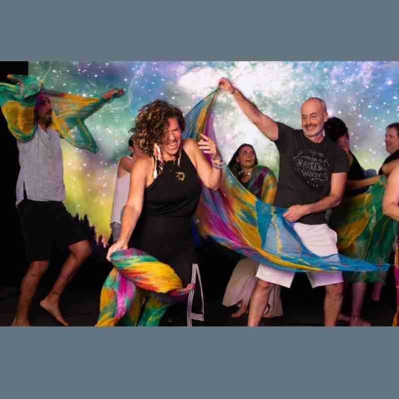 A photo of Toni Bergins leading a class as part of her commitment to remaining embodied.
