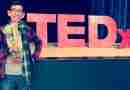 A photo of the author, Alan Cruz, participating in a TEDx Talk for youths about what it is like living with Marfan's Syndrome.