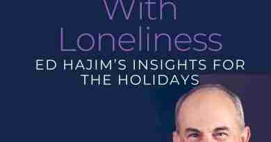A profile photo of Ed Hajim with the title of the article in a text overlay: How to Deal With Loneliness: Ed Hajim's Insights for the Holidays