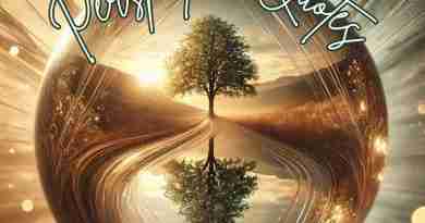 An AI generated image of an artistic tree reflected in a serene, mirrored landscape, symbolizing the concept of perspective. The scene is framed within a circular, lens-like structure with radiant light beams, emphasizing clarity and reflection. Overlaid text reads 'Perspective Quotes' in elegant, flowing typography, capturing the theme of shifting viewpoints and self-awareness.