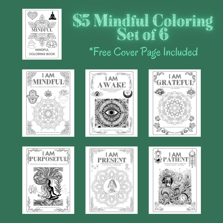 1 - Resilient Stories An image of our Mindful coloring book, a principle aligned with the Buddha quotes featured in this article.