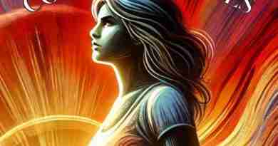 An artistic and vibrant AI generated illustration of a confident woman standing with a determined expression, set against a bold, dynamic background of radiant red, orange, and yellow hues. The words 'Courage Quotes' arc gracefully above her, symbolizing strength and resilience.