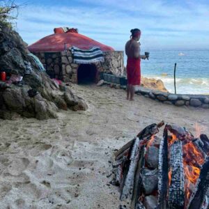 A photo of the Temazcal hut on the Xinalani resort.
