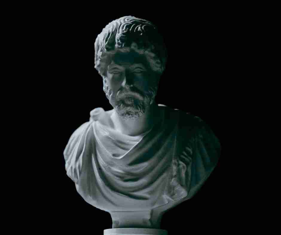 Photo of bust of Marcus Aurelius