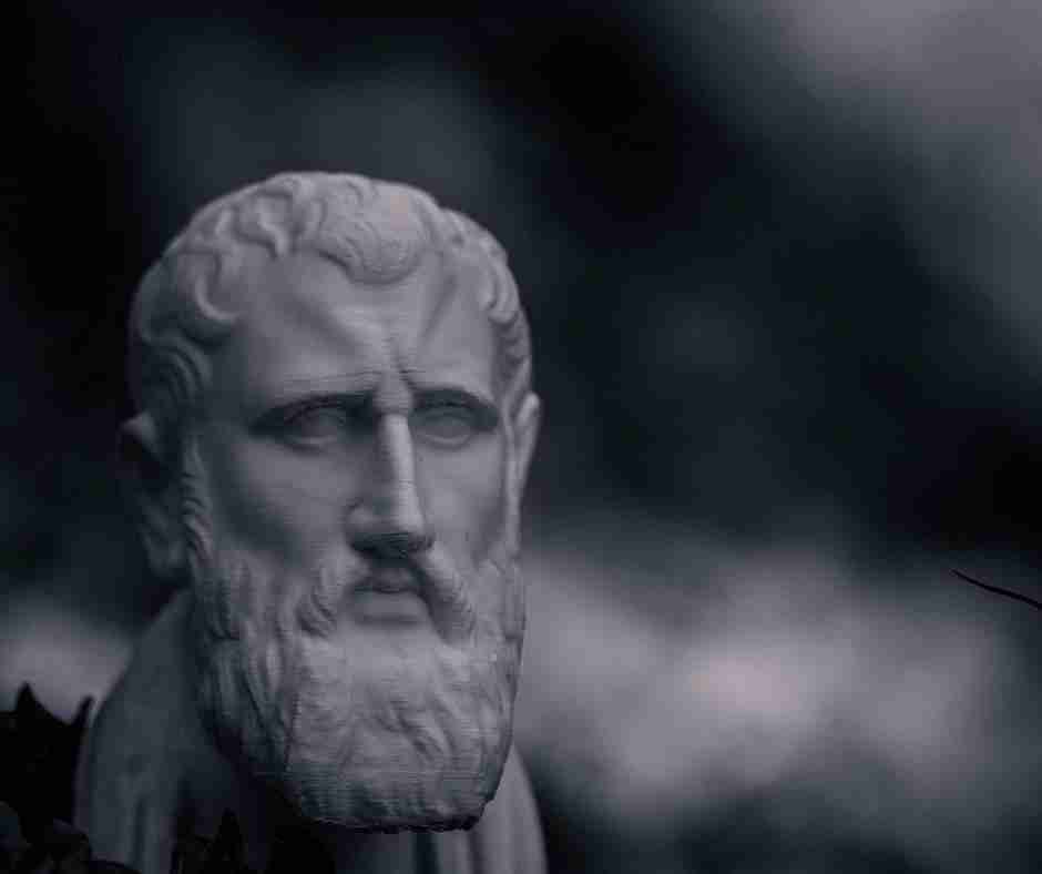 Photo of bust of Zeno of Citium