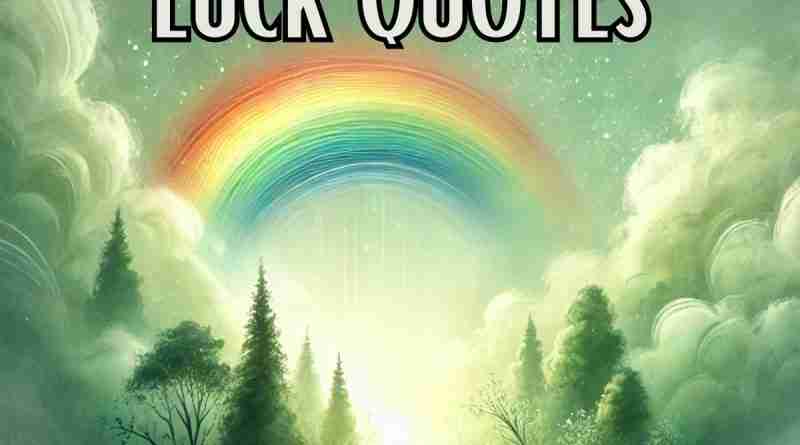 An AI generated image of a vibrant rainbow emerging from a misty landscape, with a dreamy and ethereal quality aligning with the mysterious force of luck alluded to in these luck quotes.