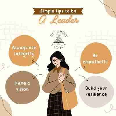 Simple tips to be a leader:
Have a vision
Always use integrity
Be empathetic
Build your resilience
