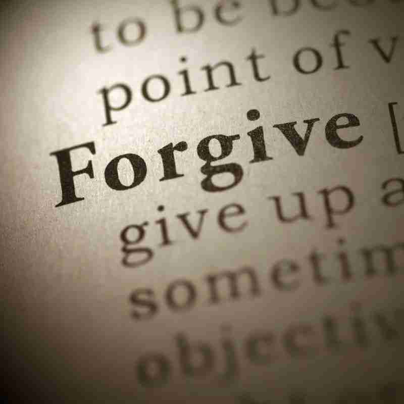The word 'forgive' as it would appear in a dictionary text.