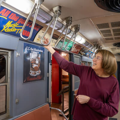 Transgender-Woman-Subway - Resilient Stories A photo of Bernie in the subway where her voice became a staple for many New Yorkers.