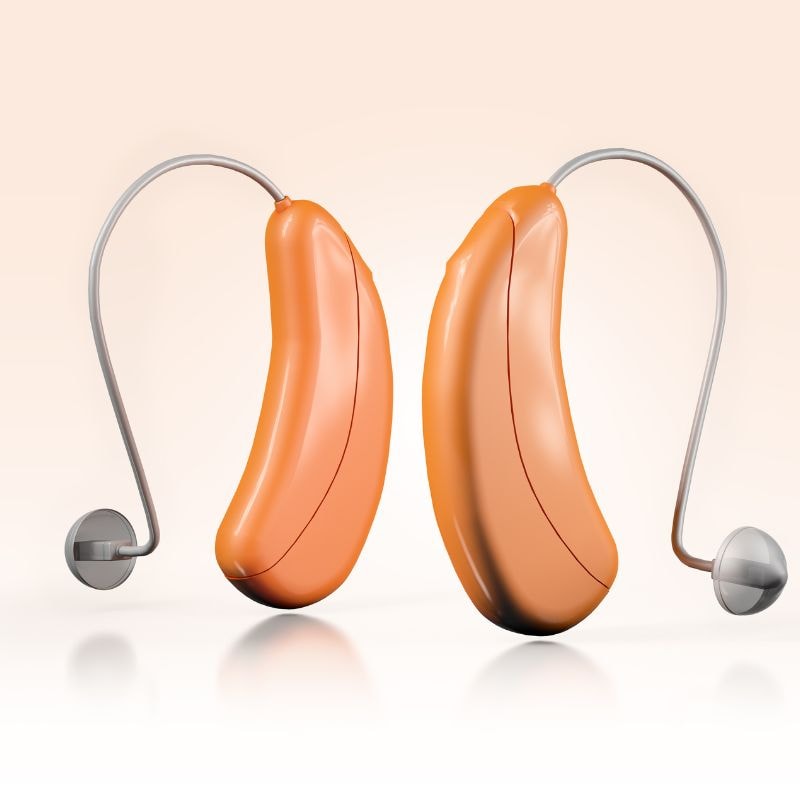 A pair of hearing aids for those with impaired hearing.