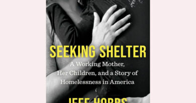 A photo of Jeff Hobbs' book Seeking Shelter. It is about Evelyn, the homeless mom who impacted his life.
