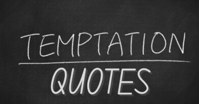 The words temptation quotes are written on a chalkboard.
