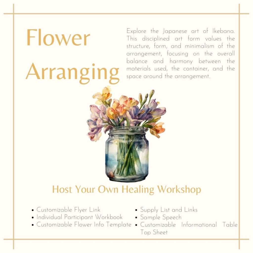 An image of the Resilient Stories "Host Your Own Flower arrangement workshop" available on Gumroad. 