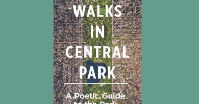 A photo of Aaron Poochigian's book "Four Walks in Central Park" about how walking through nature helped him enter recovery for his cocaine addiction.