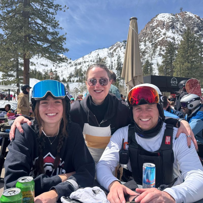 A photo of Kelly Winegarden Hall and her family.