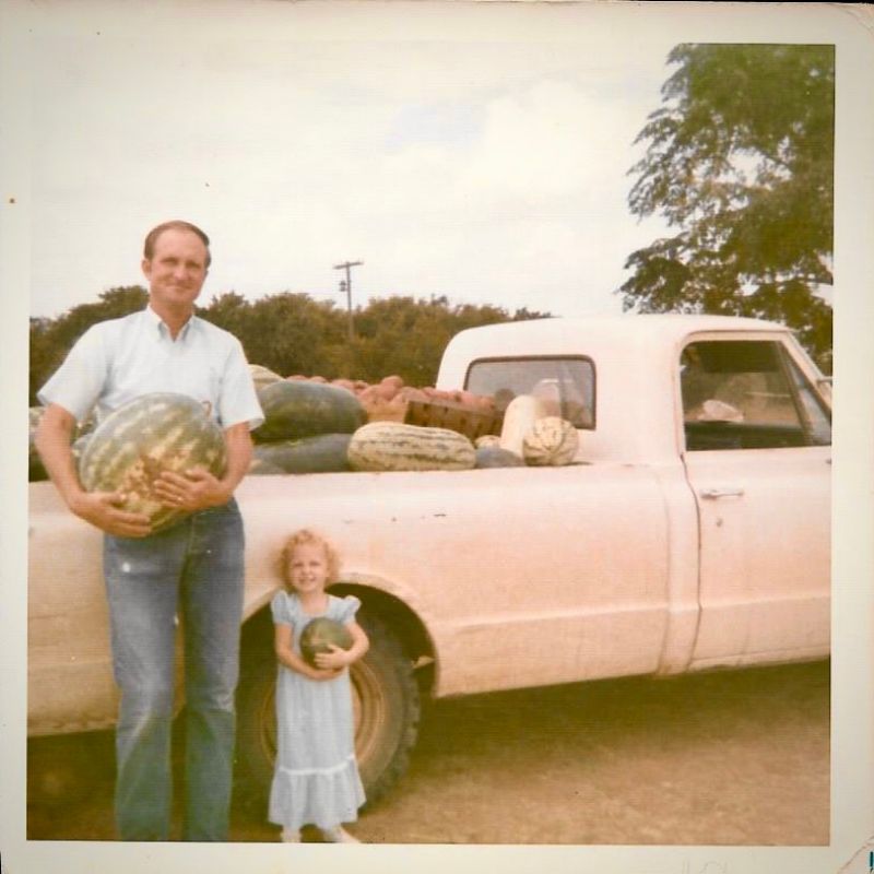 A photo of Theo Boyd and her father.