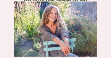 A photo of Dina in her garden and the words "The Score That Changed My Life."